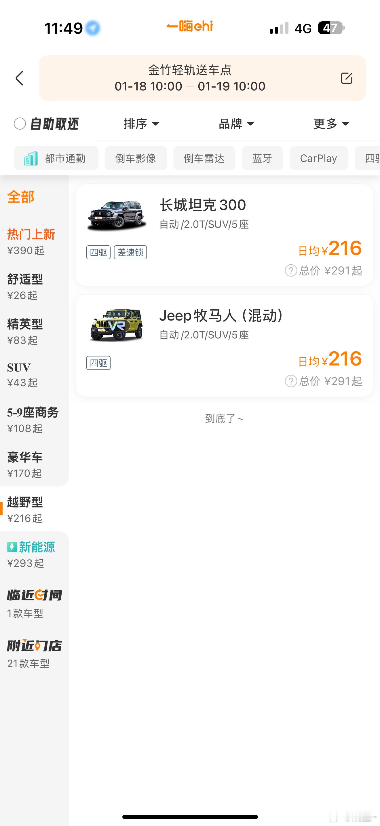 绝了，去重庆山区打算租个越野车牧马人和坦克300居然一个价了不过坦克300确实比