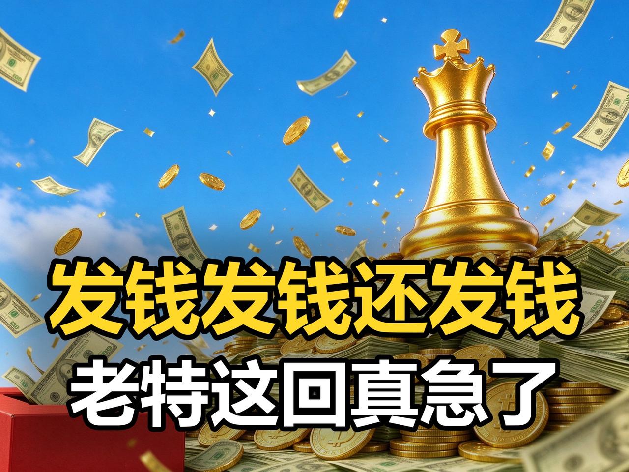 有钱能使鬼推磨，这话搁老特身上绝了。
为了中期选举能赢，特朗普最近发钱上头，之前