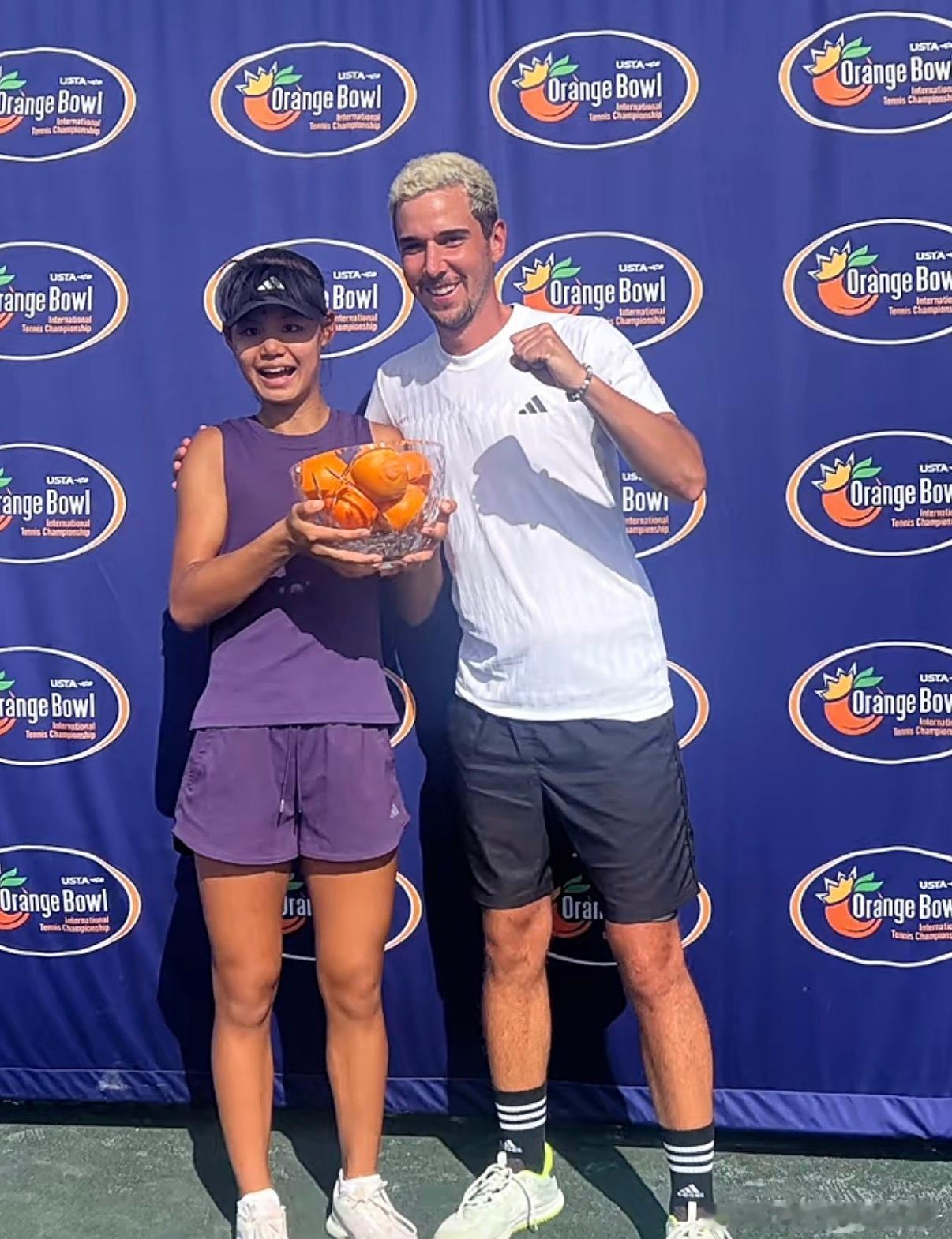 2025橘子碗杯U18女单冠军🏆🇨🇳孙心然，15岁网球talking大会 