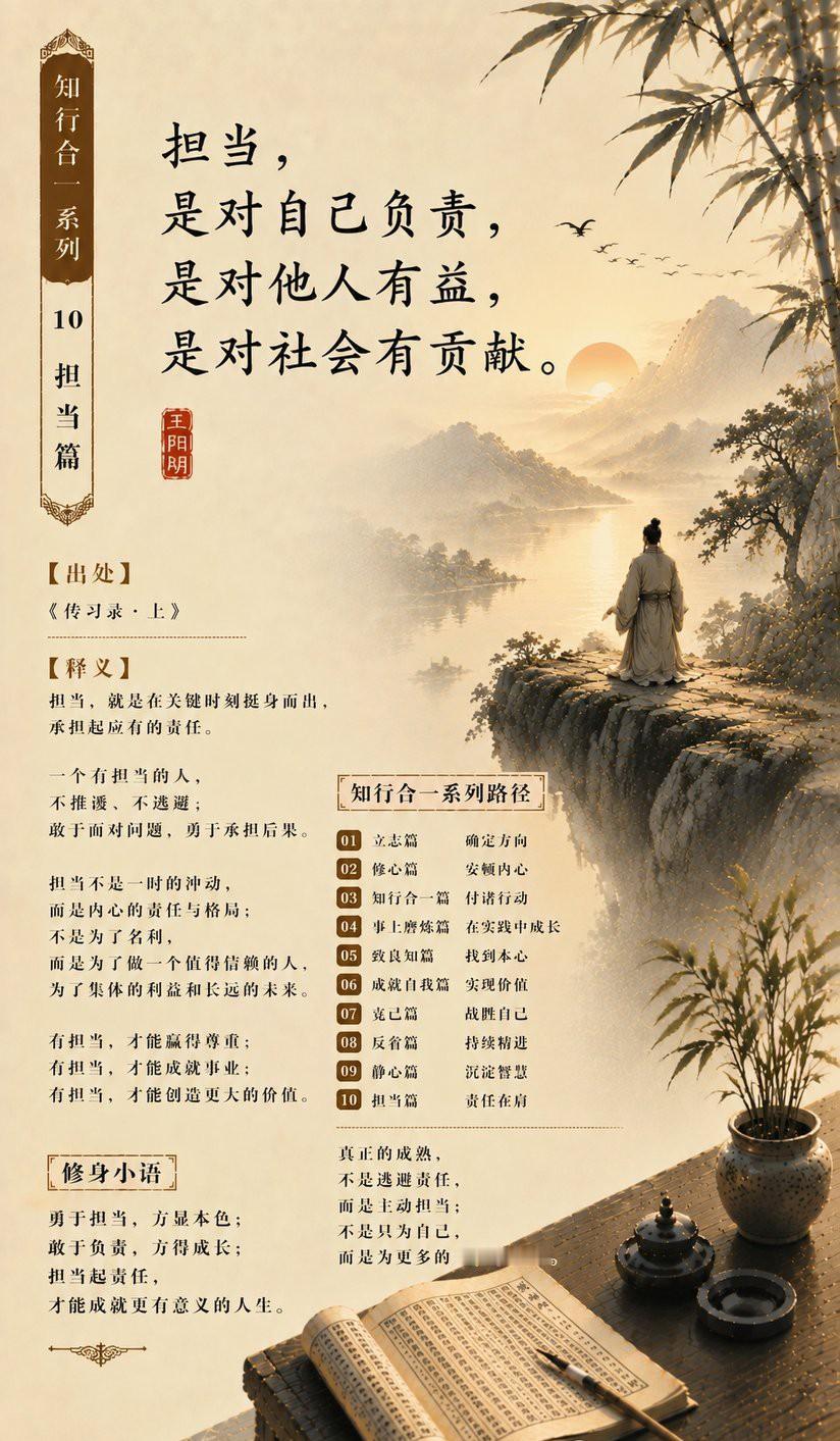 “担当”一词，看似抽象玄虚，实则在生活里处处留有踪迹：

对自己负责，就是在工作