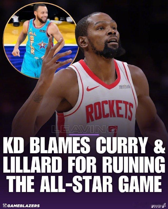 都来清算了！杜兰特说库里毁了全明星赛！杜兰特在范弗里特的播客中谈到目前全明星缺乏