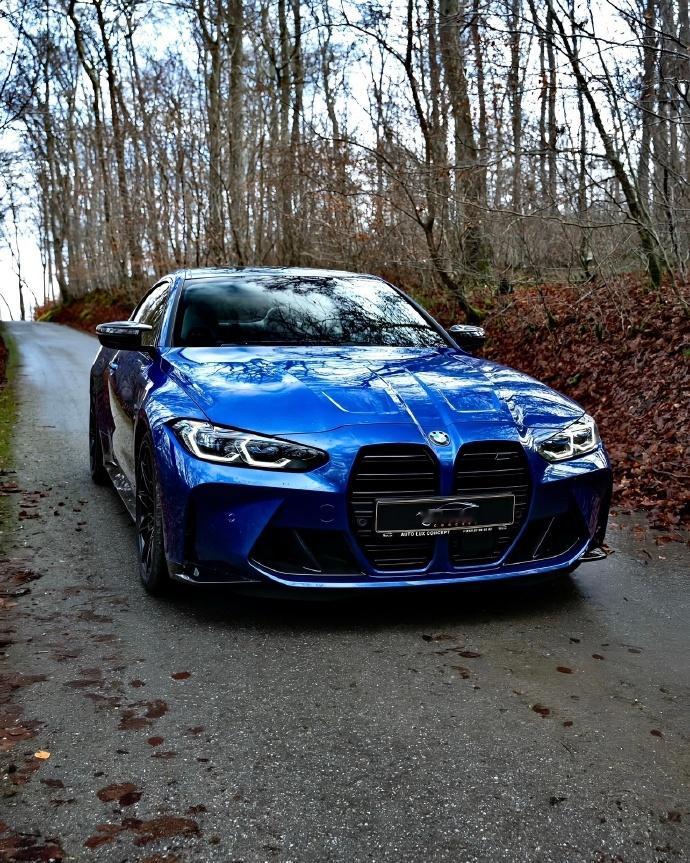 宝马M4 Competition 海湾蓝！首次采用无边框设计+造型修长的激光大灯