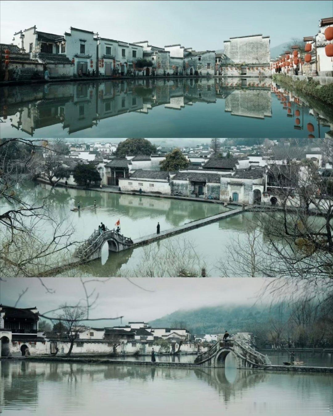 杨紫家业实景青苔和鸡鸭是真的水墨画一样的景色，这部剧真的做到了用心讲剧情也带来了