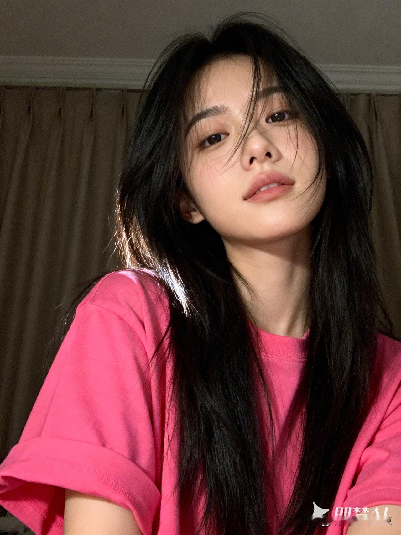 🌸粉红少女心，邂逅春日浪漫！💖 今天偶遇一位身着粉红的美女，仿佛把整个春天都