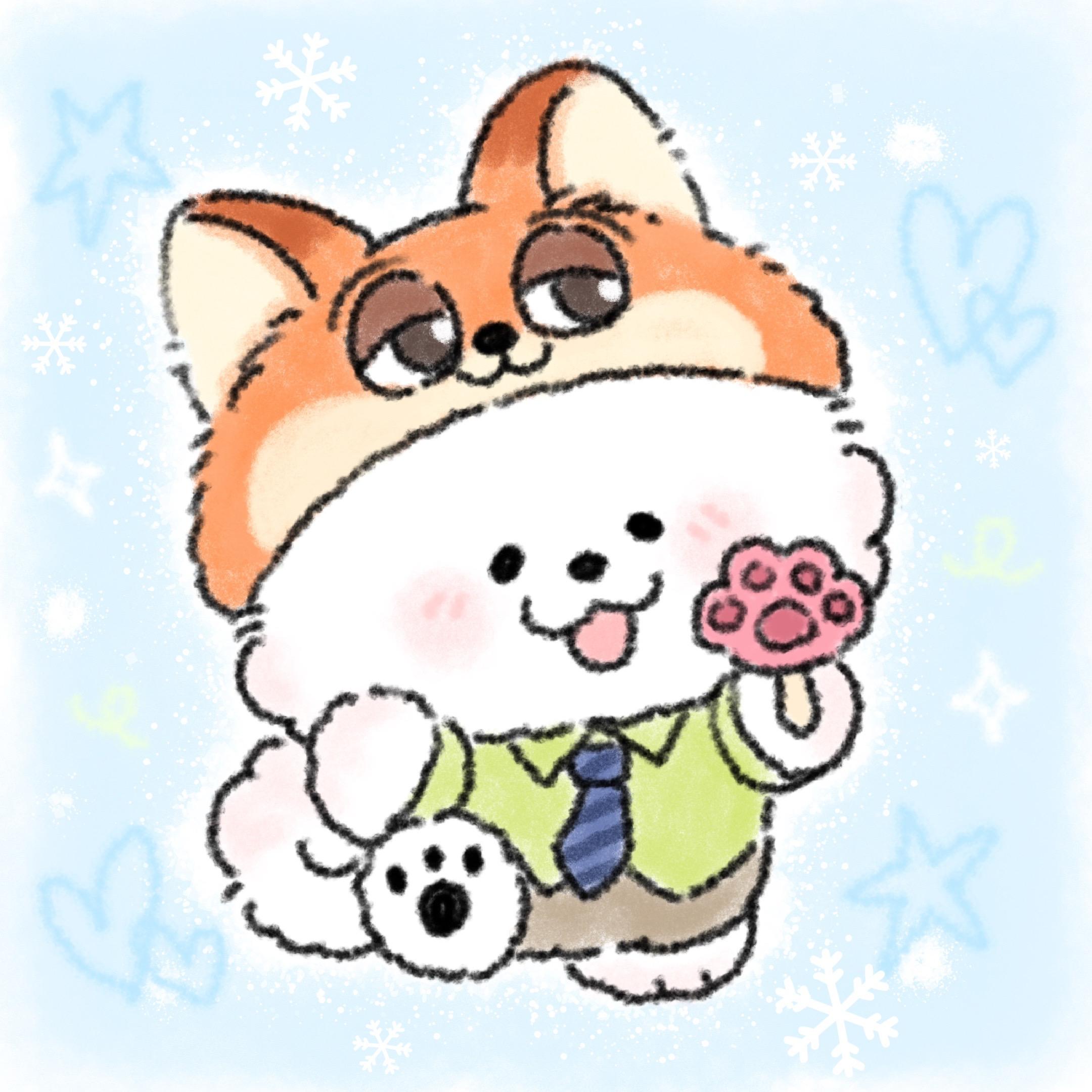 双人头像 | 一起吃爪爪棒冰！画了疯狂动物城头像～小狗们也有疯狂动物城变装啦！