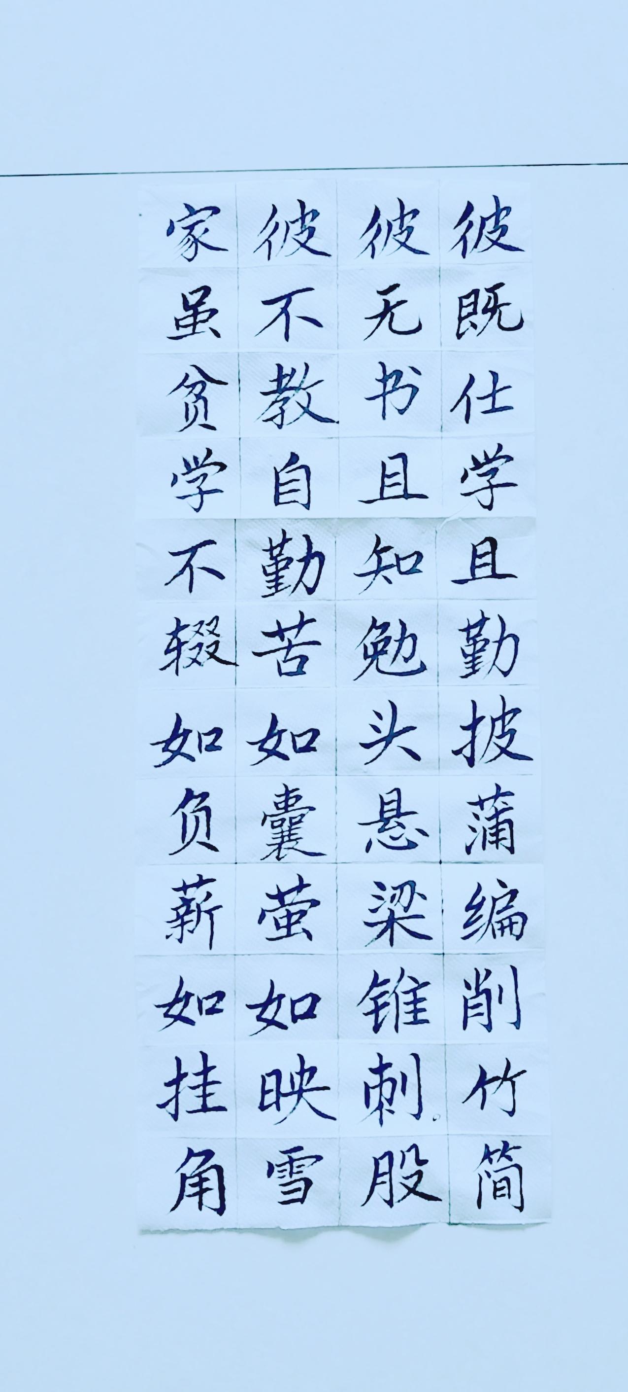 第十九天练字打卡→正楷《三子经》，书中找乐，写起来