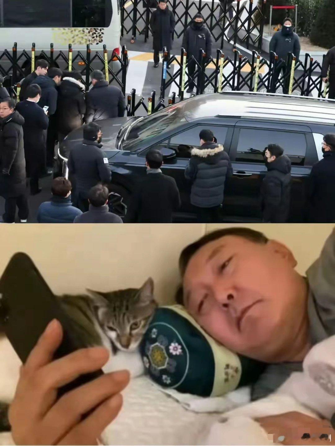 尹锡悦为啥这么难抓 尹锡悦搂着猫躺在床上，看直播逮捕尹锡悦！[并不简单] 