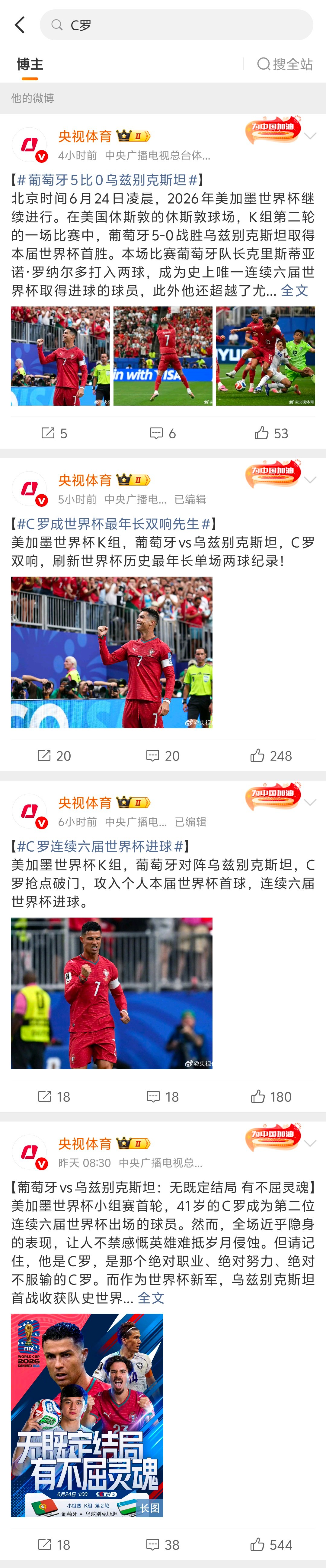 C罗进球，央视体育连发好几条。梅西进球，登顶世界杯射手榜，央视体育视而不见。为何