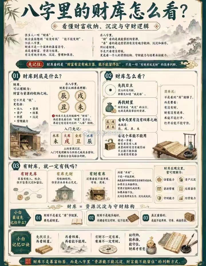 八字里的财库怎么看 