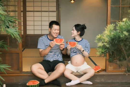在宁波拍到了超日系感的庭院孕妇写真！
