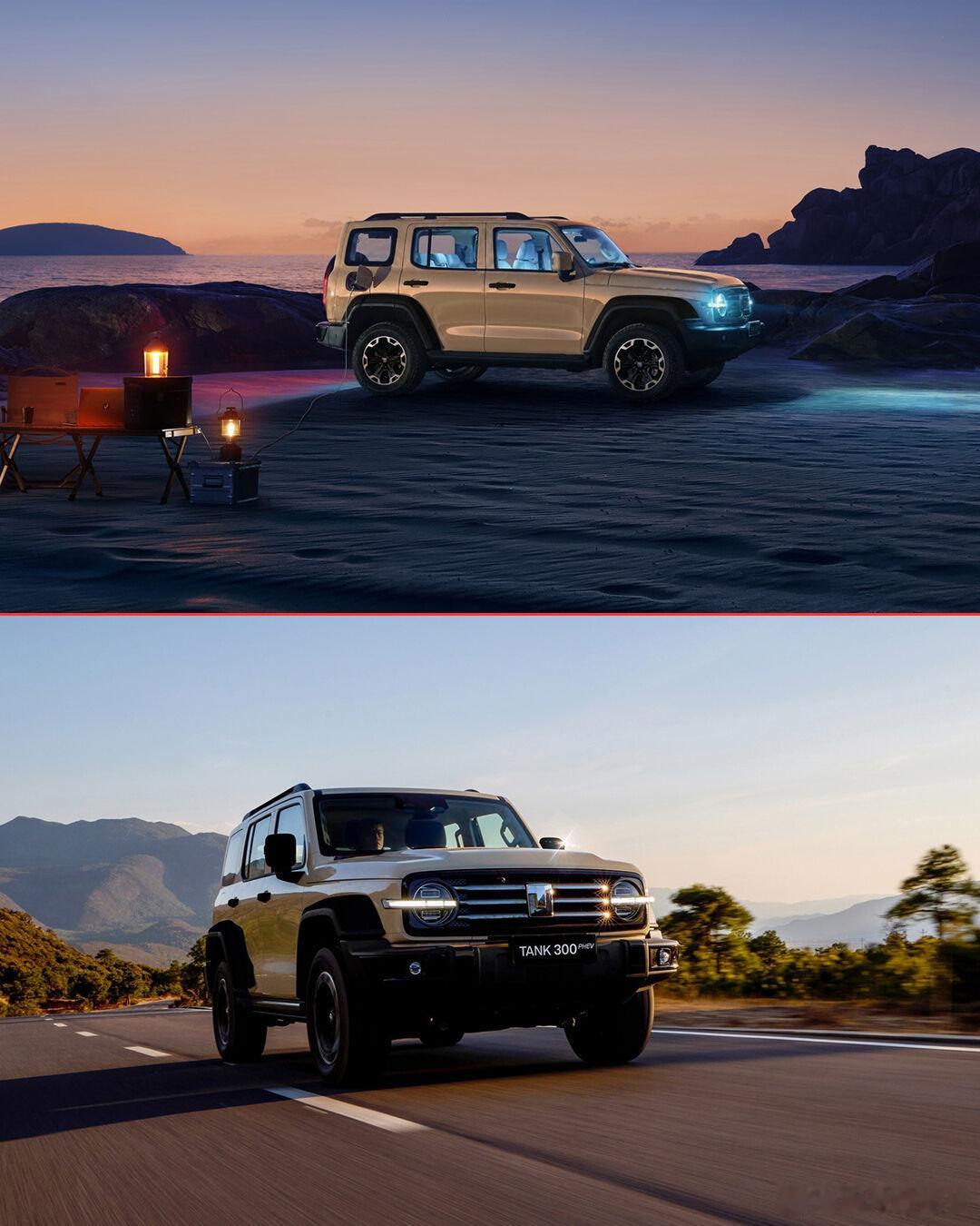 坦克300 Hi4-T右舵版于澳大利亚发布预告，具备V2L外放电露营模式，兼顾强