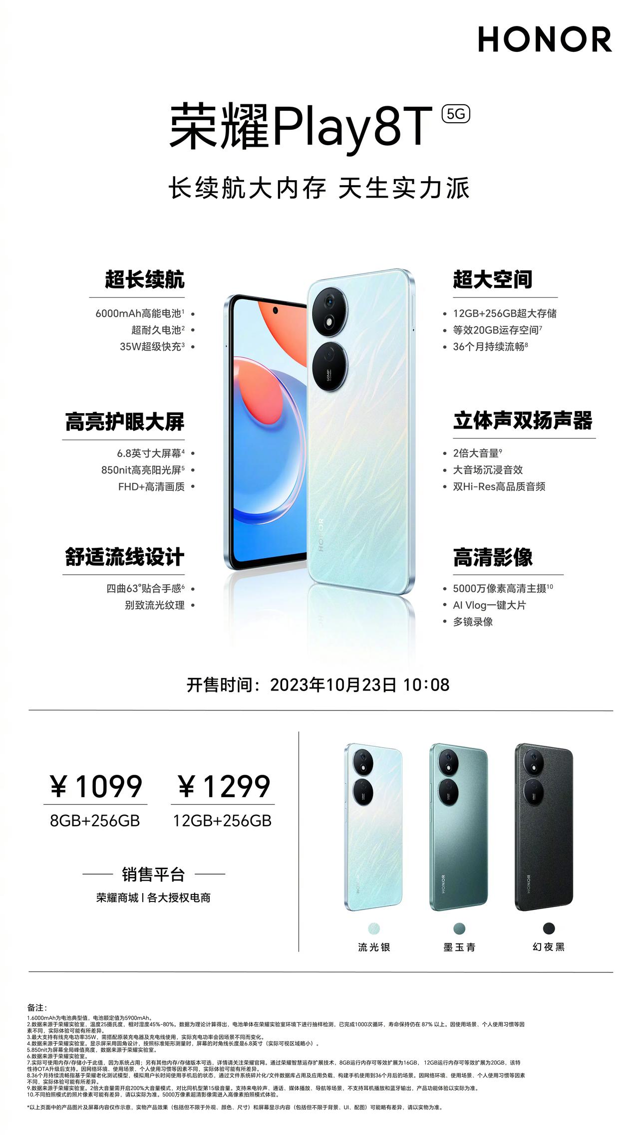 荣耀Play8T悄悄的来了，6000mAh大电池、立体声双扬声器、5000万像素
