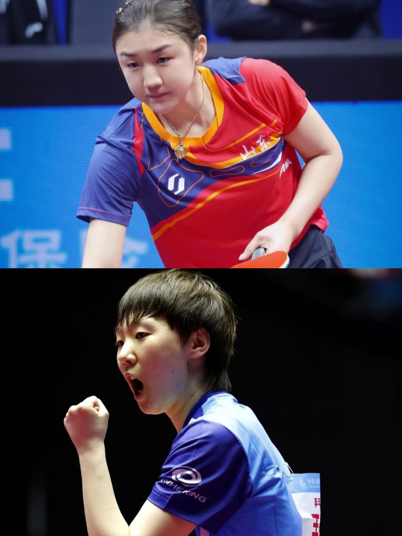 我感觉现在最高兴的，

就是王曼昱了吧，

她和陈梦的这场比赛里，
感觉实力相当