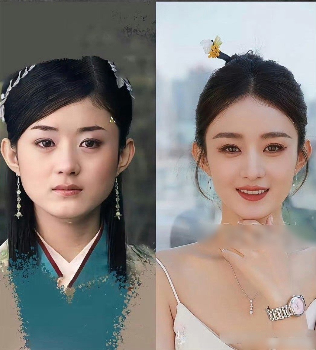 赵丽颖原五官对比，事经历多了，人消瘦了，成熟了，有个人魅力了，就是这个区别，所以