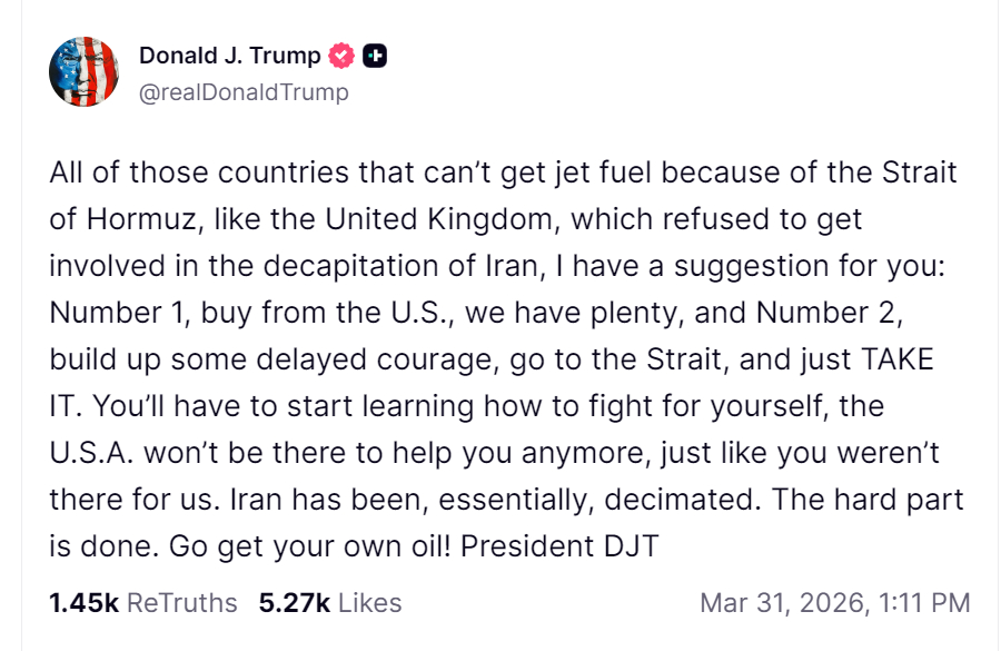 🔻川普已经开始无能狂怒对着英国什么的哈气了。🔻这说话已经毫无逻辑性了，不就是