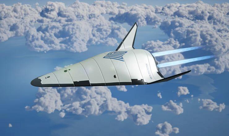 美国空军公布垂直起降轰炸机原型机计划附图：新前沿宇航公司高超音速飞行器垂直起飞，