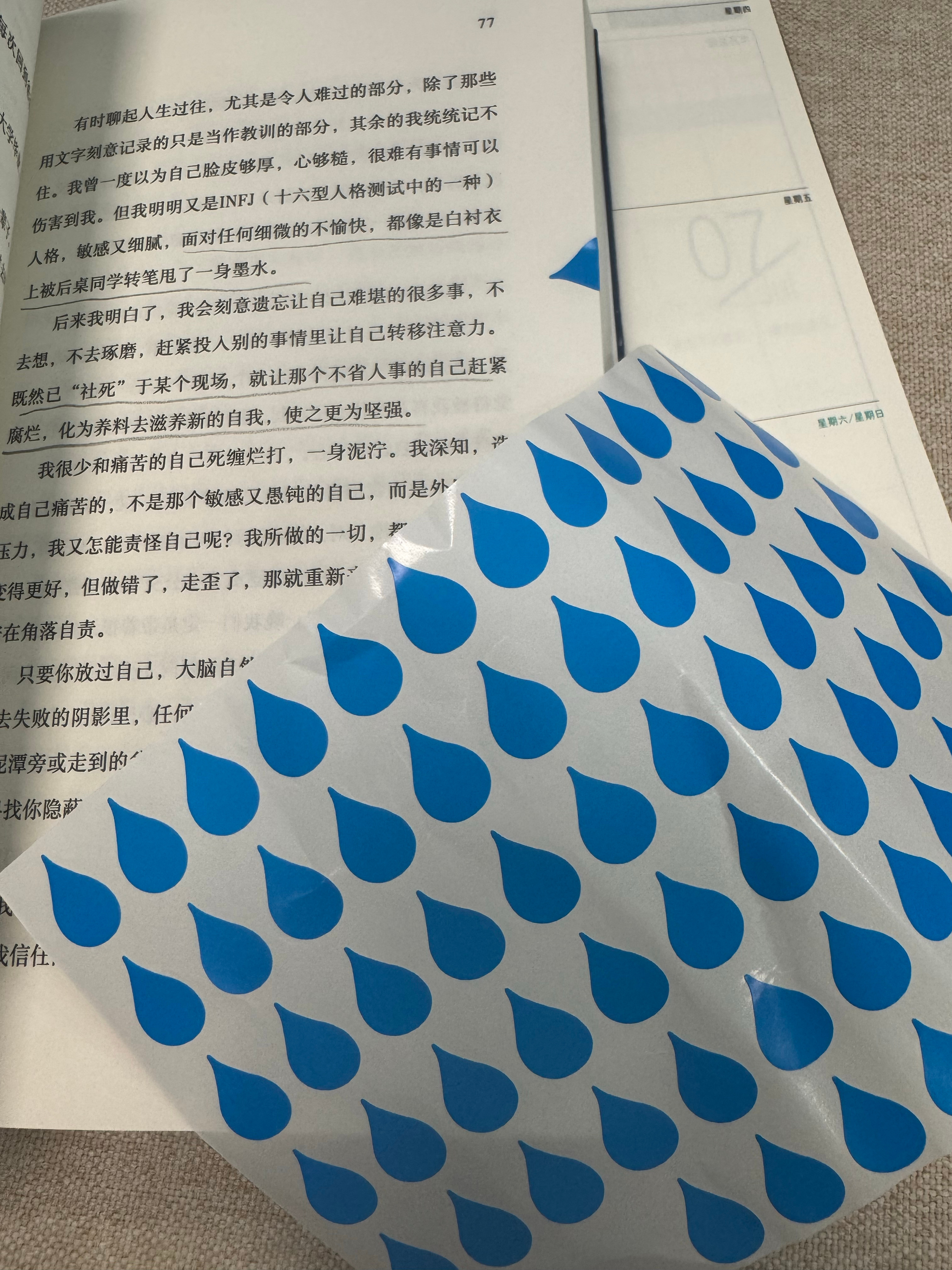 这种水滴💧贴比圆片片更好用。 
