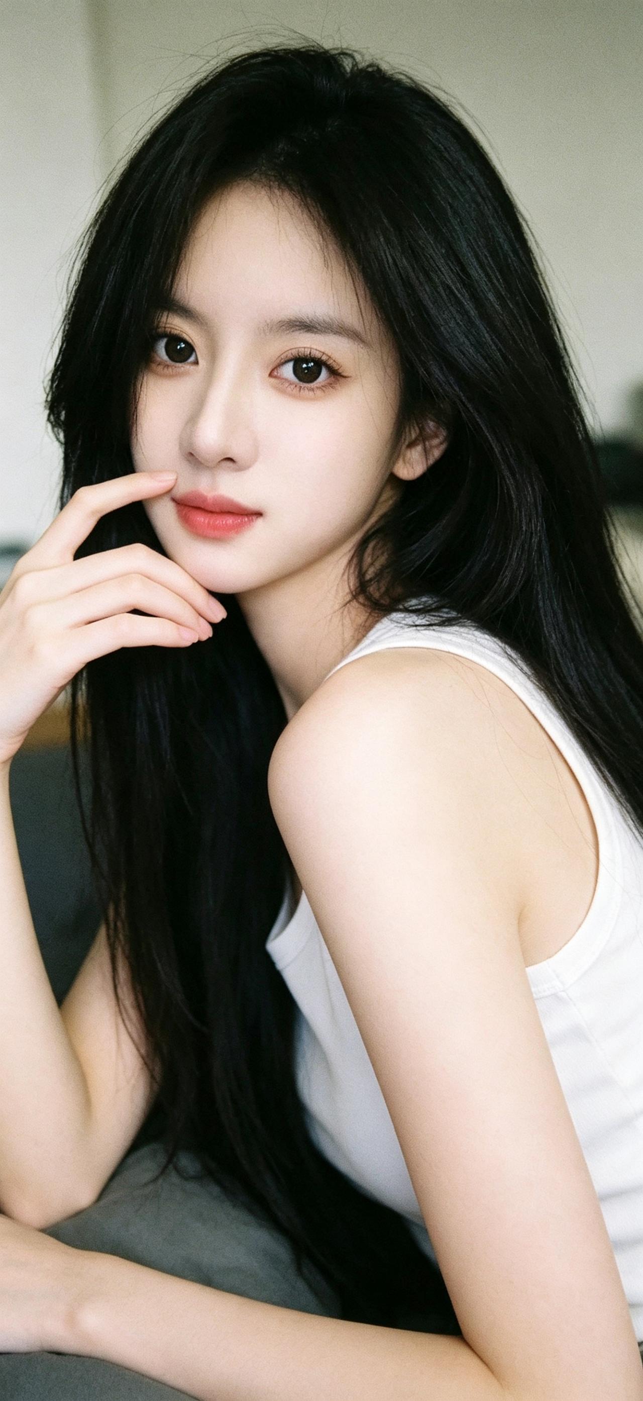 居家随拍｜白背心的纯欲天花板
暖调居家作衬，简约白色背心自带纯欲滤镜，修身版型勾