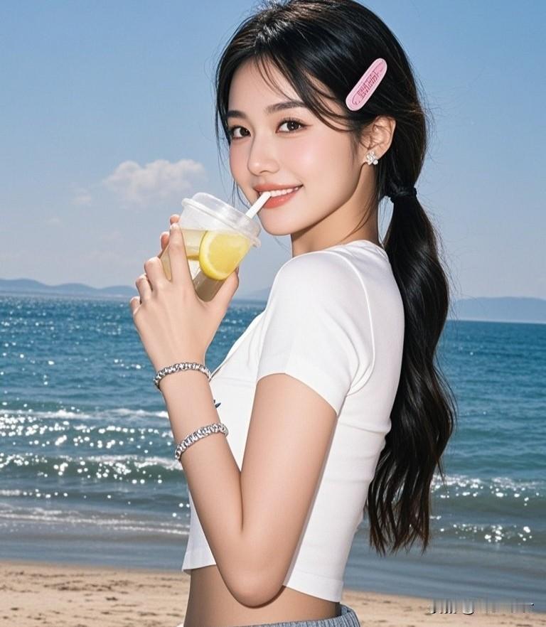 碧海潮生处，美人饮芳泉。