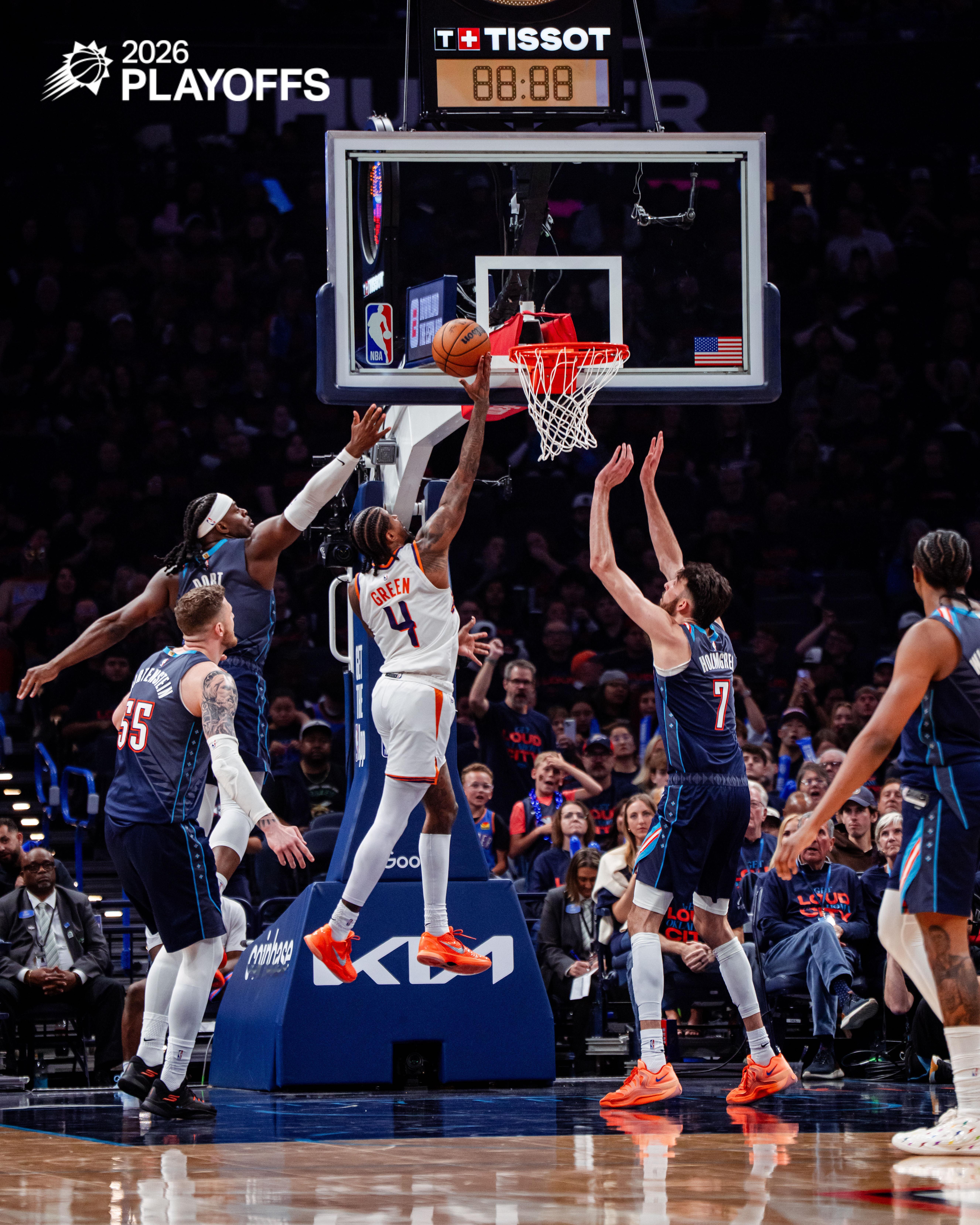 格林上篮打进，回防 OSO 大帽亚历山大 ！🎩菲尼克斯太阳 ｜太阳vs雷霆