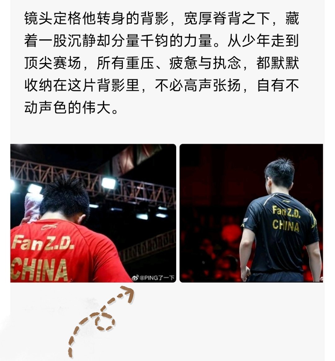 我让豆包描述一下樊振东背影，豆包主动给我的配图竟是我自己去年发的…… （没成想我