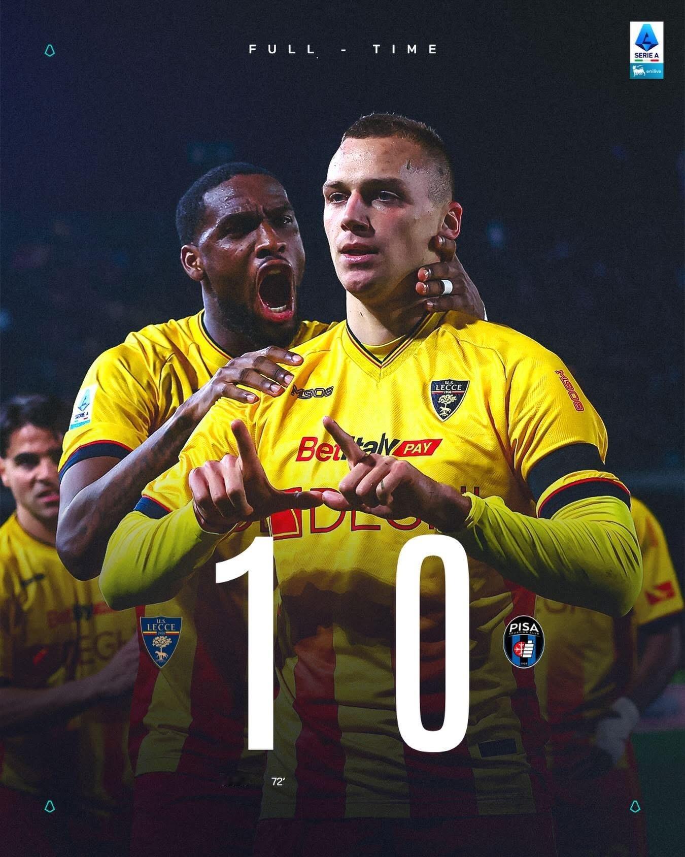 拉素係2017年2月之後，第一隊球隊喺意甲踢少兩個嘅情況下贏波。（對上一次係AC