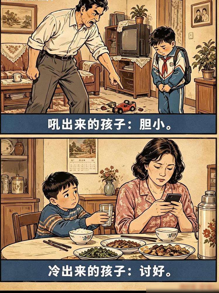 看这组家庭教育漫画，大人也值得照照自己。

说起家庭教育，最值得警惕的，可能就是