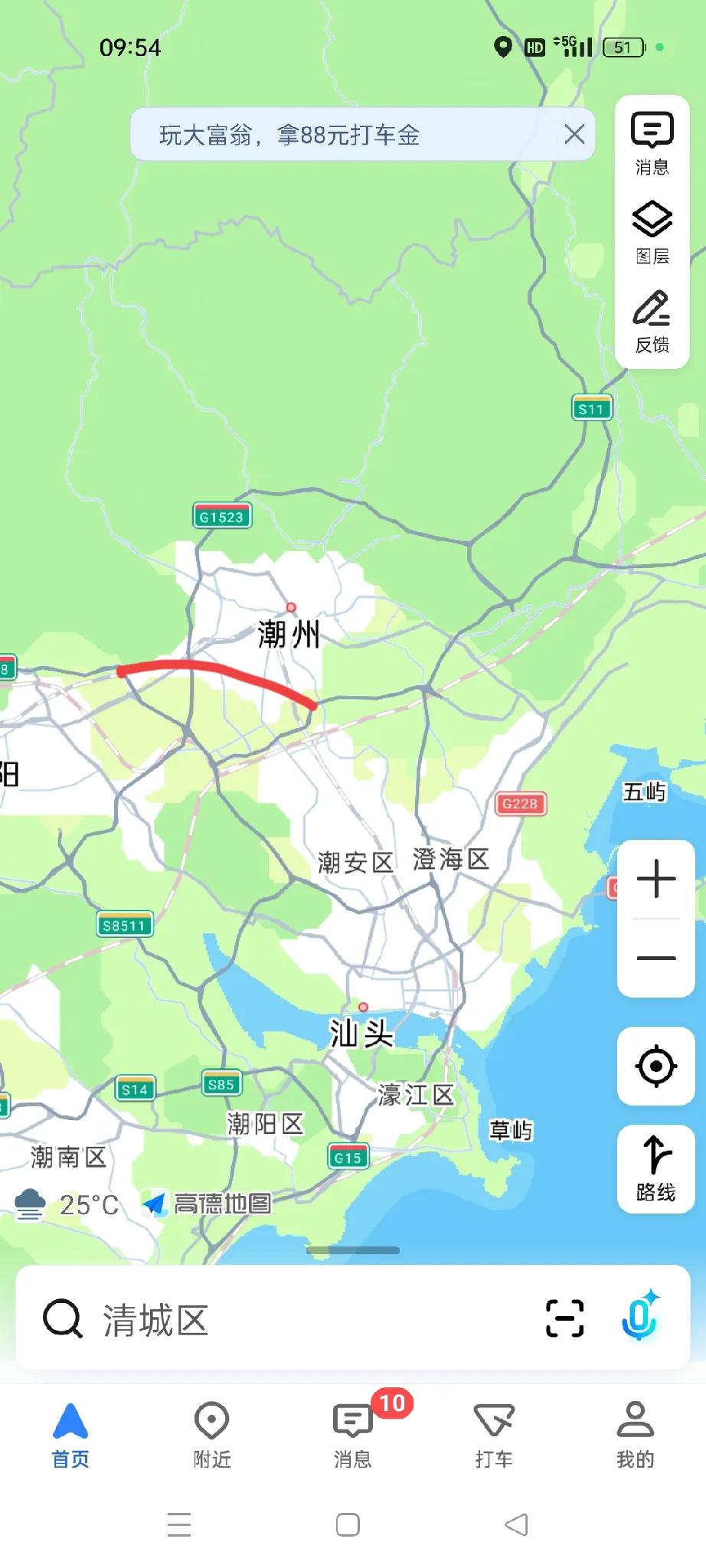 其实潮揭高速是可以修建的，只要起点调整到潮州市江东镇，与潮汕环线高速连接，终点不