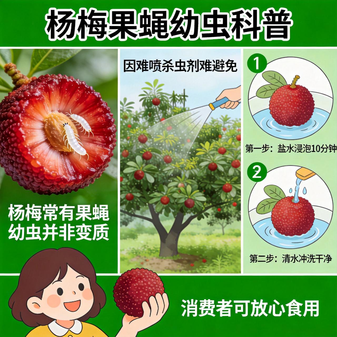 杨梅一上市，很多人又开始纠结了：想吃吧，酸酸甜甜确实诱人；不吃吧，一想到盐水一泡