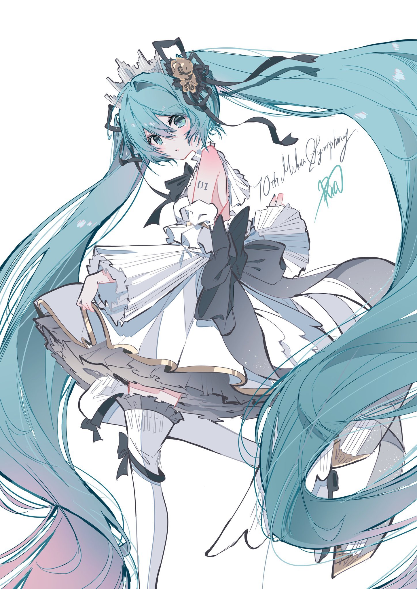 初音未来动漫仲夏狂欢季 就这样暖暖的初音宝贝好看薯了.绘：ria_art_gam