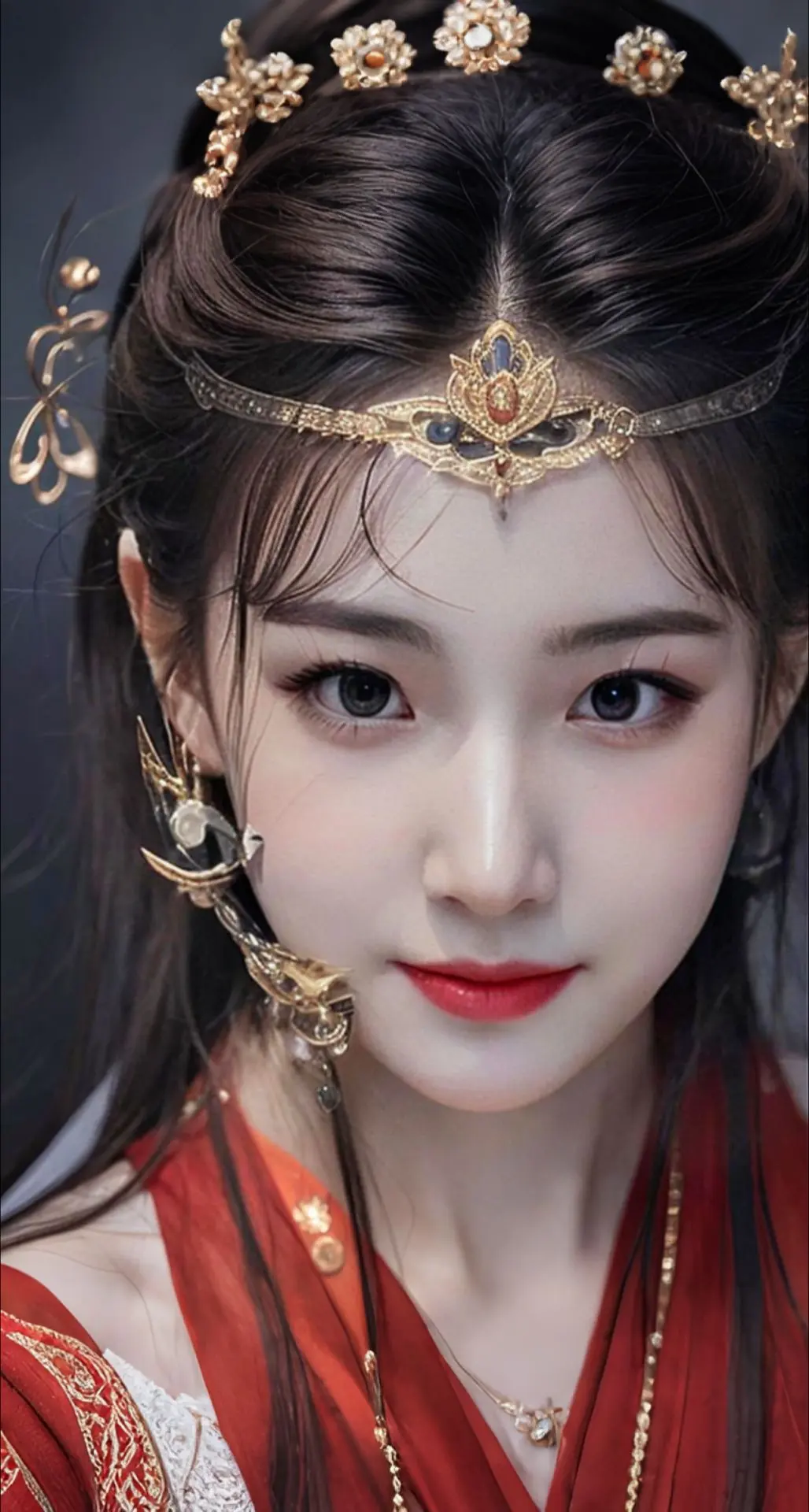 AI扩图 AI敦煌幽梦女