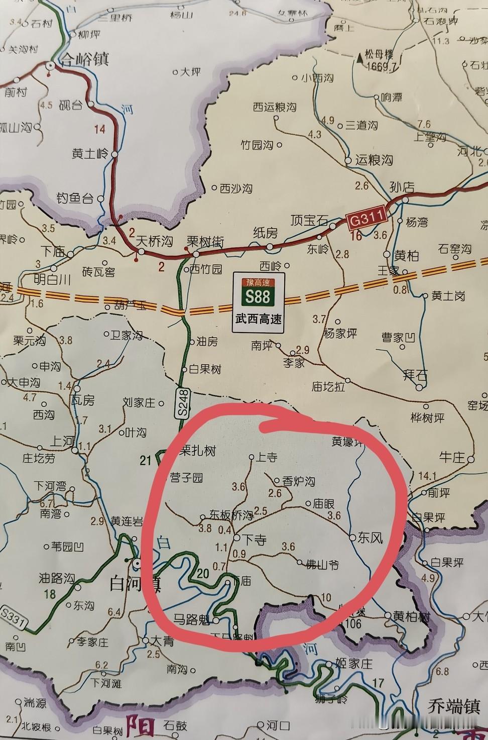 从洛阳出发骑行嵩县白河镇——中国保存最完美的千年银杏林之一的下寺村路线介绍，20