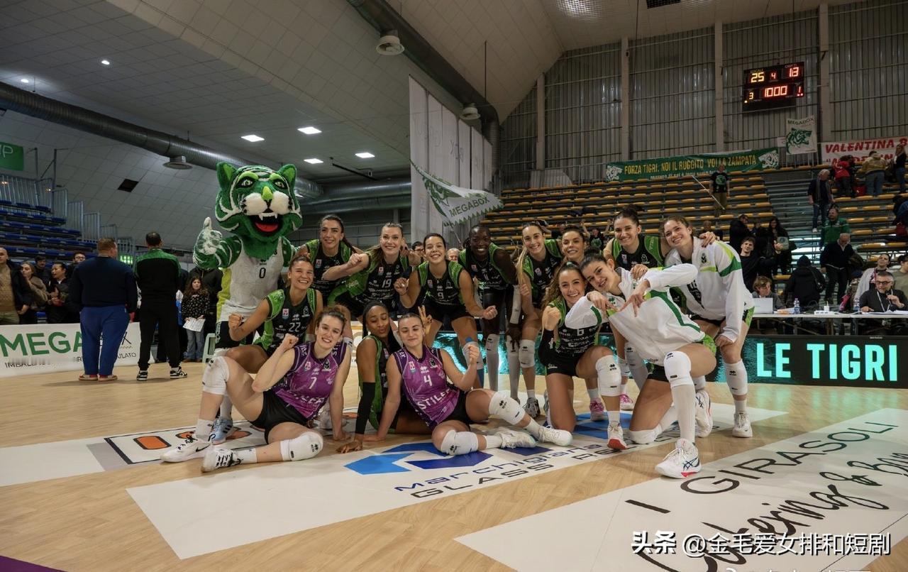 2025-2026赛季意大利🇮🇹女排联赛常规赛第十三轮，瓦莱福利亚3-1库内