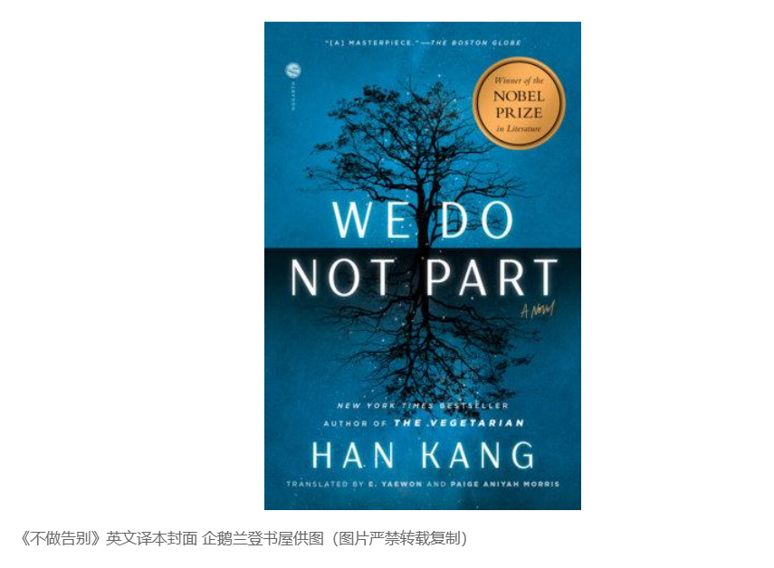 【韩作家韩江《不做告别》获美国国家书评人协会奖】（韩联社）海外新鲜事 热点现场 