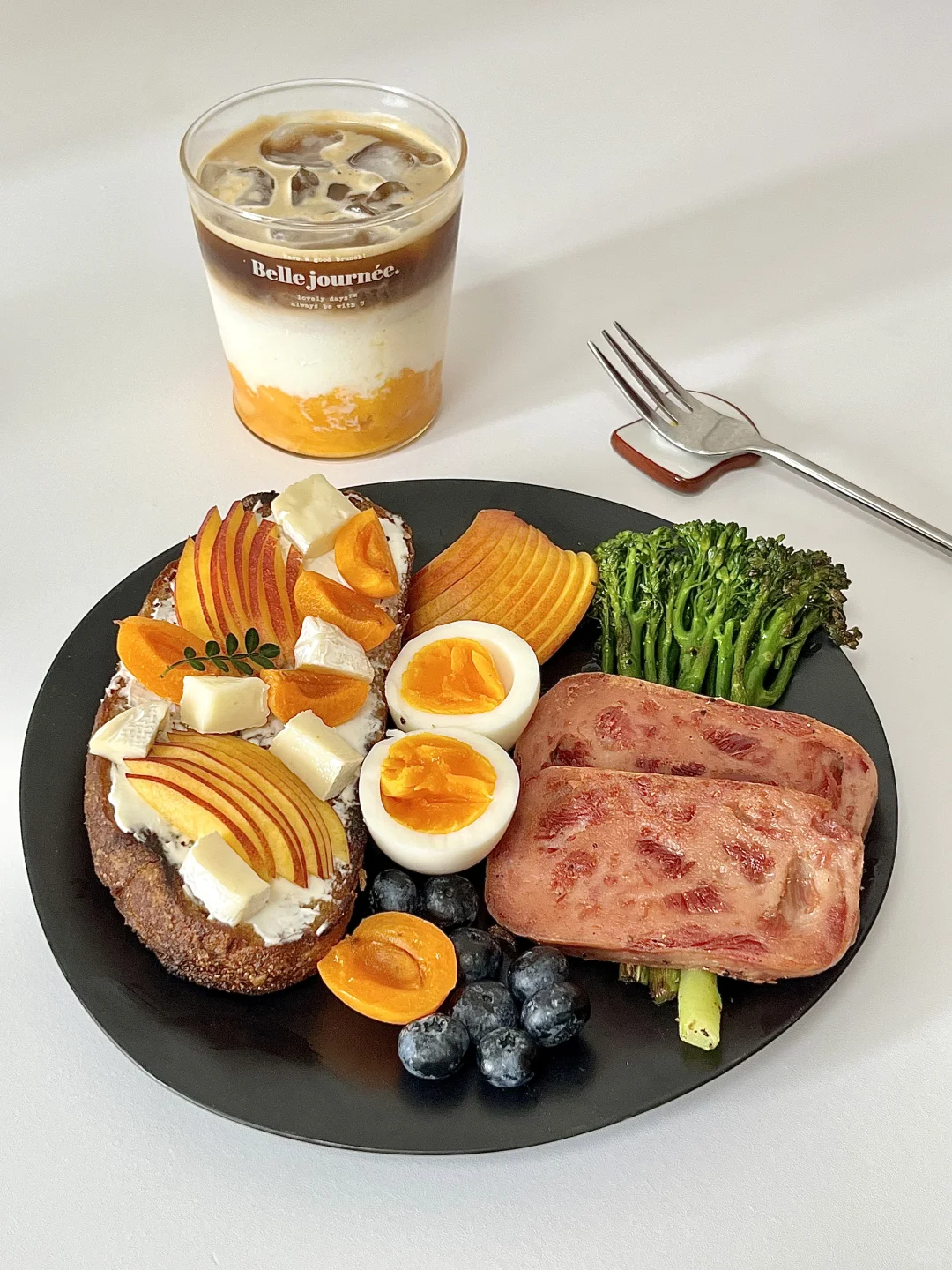 元气早餐|开放式欧包🍞午餐肉🥭芒果拿铁☕