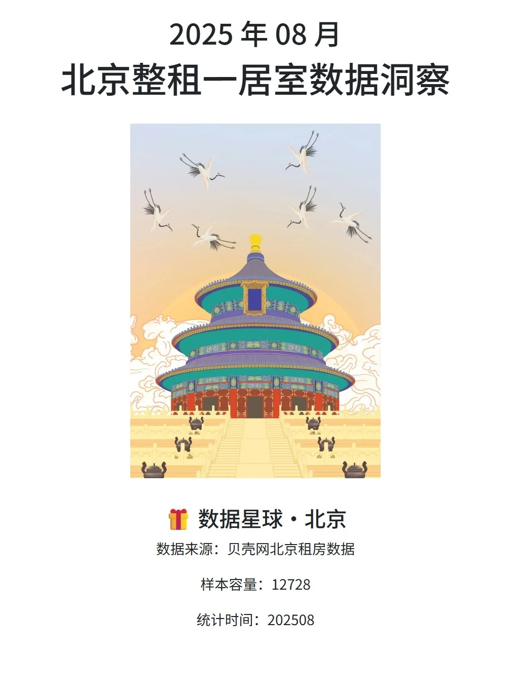 2025 年 08 月|北京整租一居室数据洞察