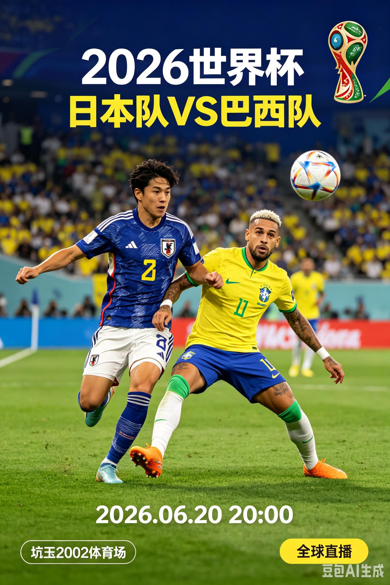 本场淘汰赛日本有望拿下巴西！日本全员旅欧，小组赛全程不败，密集防守反击战术成熟，