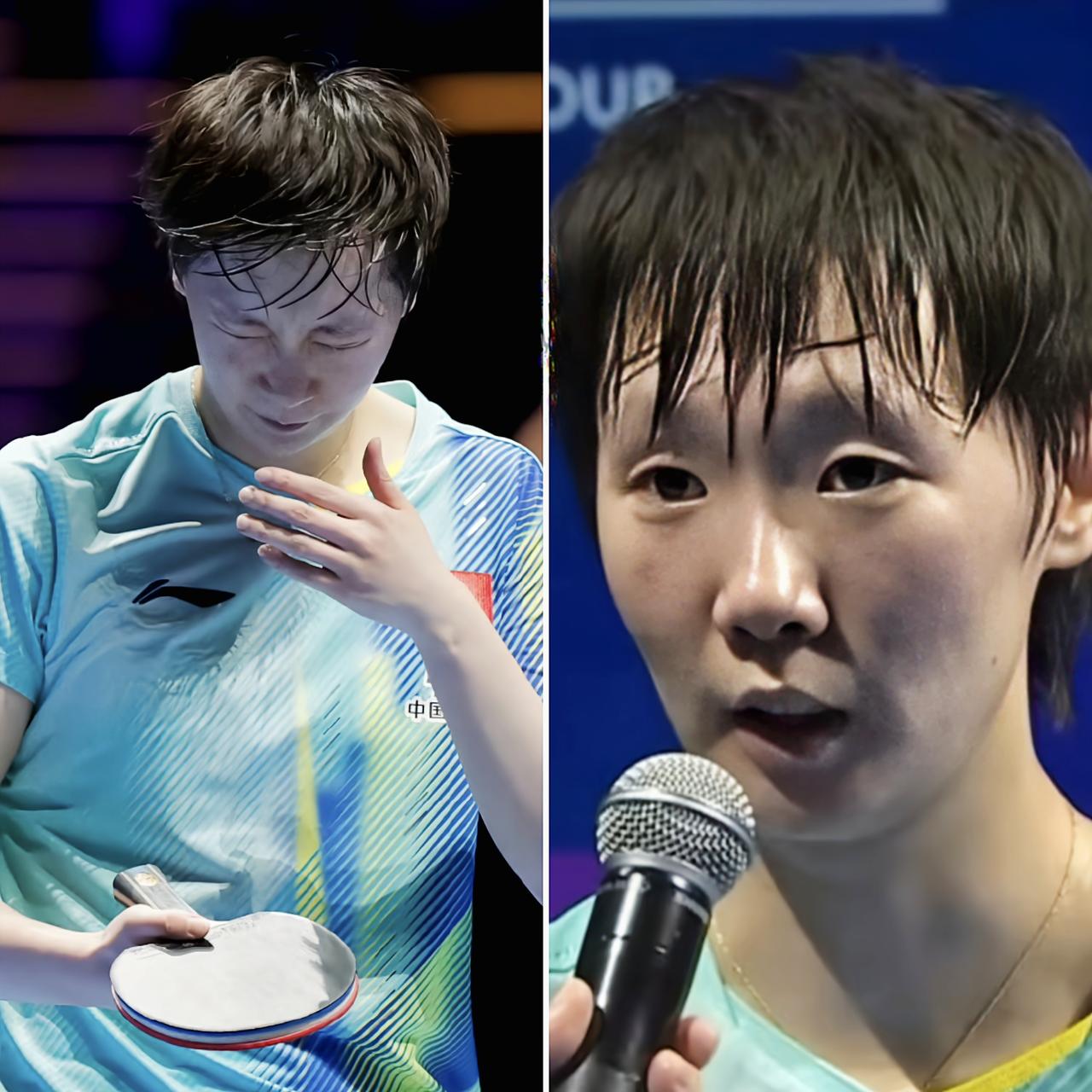 明眼人都看出来了，
王曼昱输了，
不是她没实力，也不是孙颖莎太强，而是她这次真的