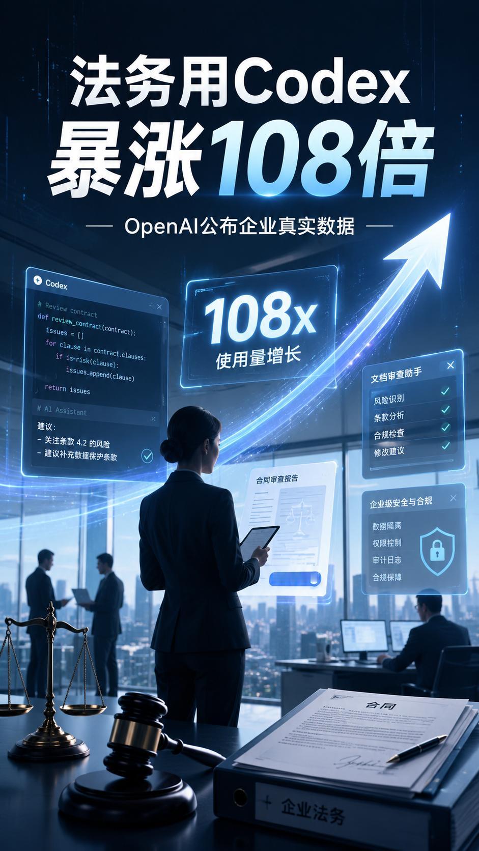 最疯狂使用AI的竟然不是程序员：OpenAI公布数据，法务暴涨108倍
Open