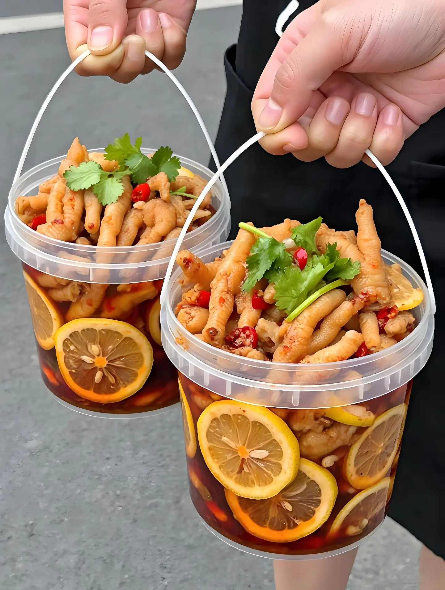 三只松鼠酸辣无骨鸡爪，这价到手一罐2斤装，好吃划算！料超足每一个个头肥...