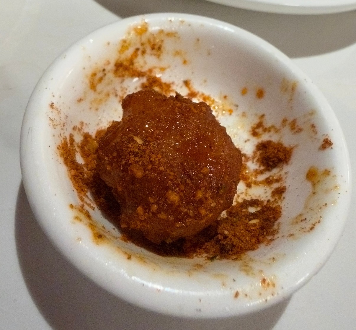 🔻咕咾肉还是蘸海椒面才好吃。🔻这个辣椒面不够劲。 