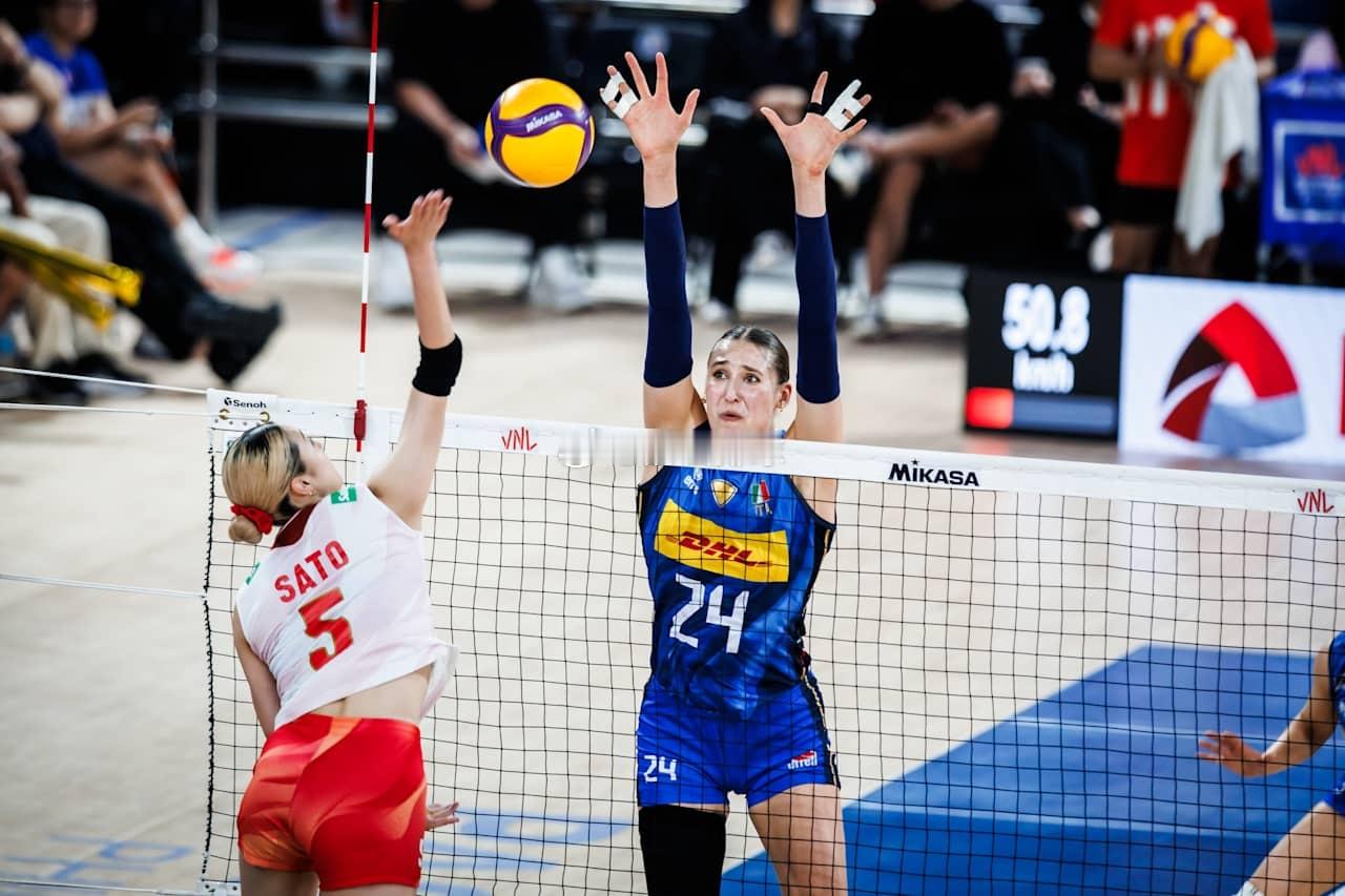 日本女排0-2意大利女排第二局技术统计总得分：23-25进攻：18-18拦网：1