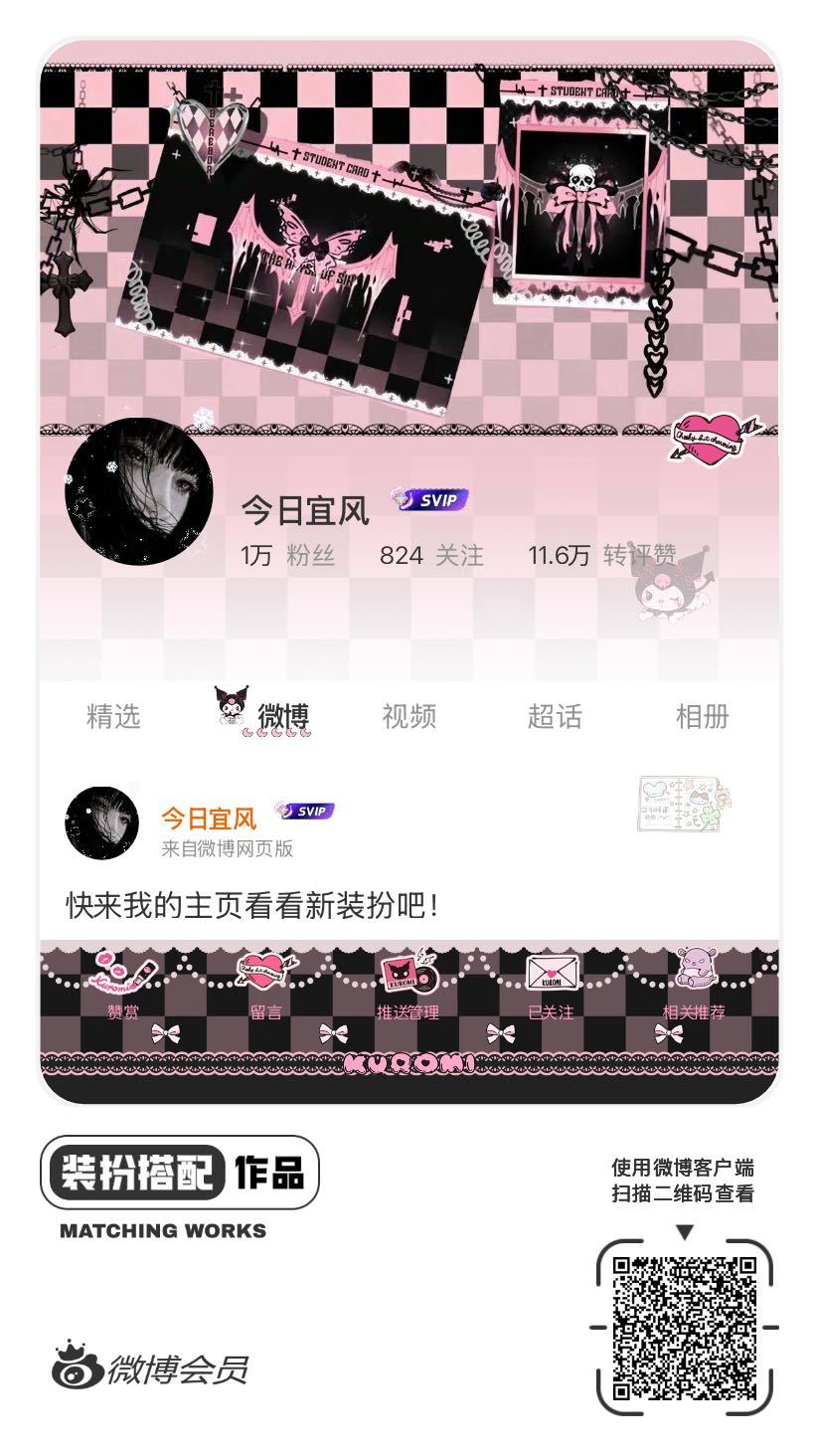 我刚刚完成了一套全新微博装扮搭配！超有个性！快来围观，一起分享装扮灵感吧~网页链