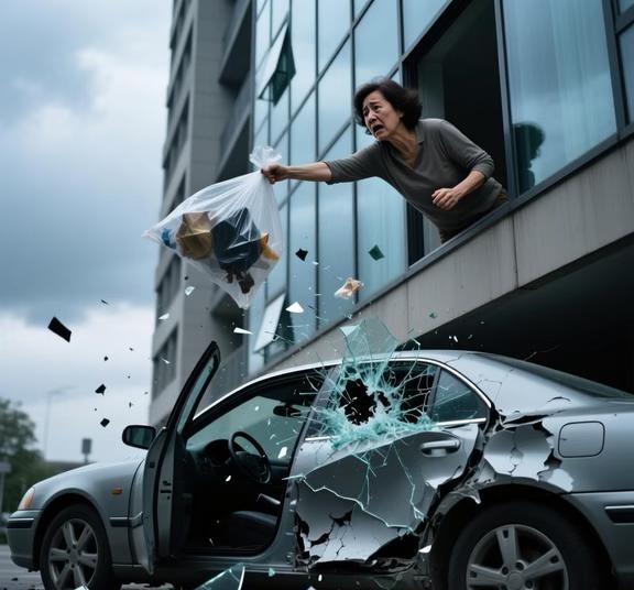 老太12楼扔垃圾砸坏车被判刑
近日，北京房山区一起高空抛物案引发关注。69岁的李