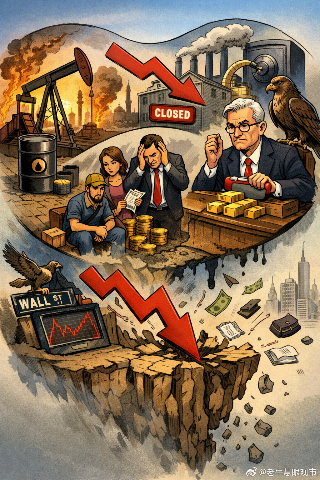 油价要涨到什么程度，才会把美股砸出15%大回撤？德银给了一个三条件“阈值表”很多