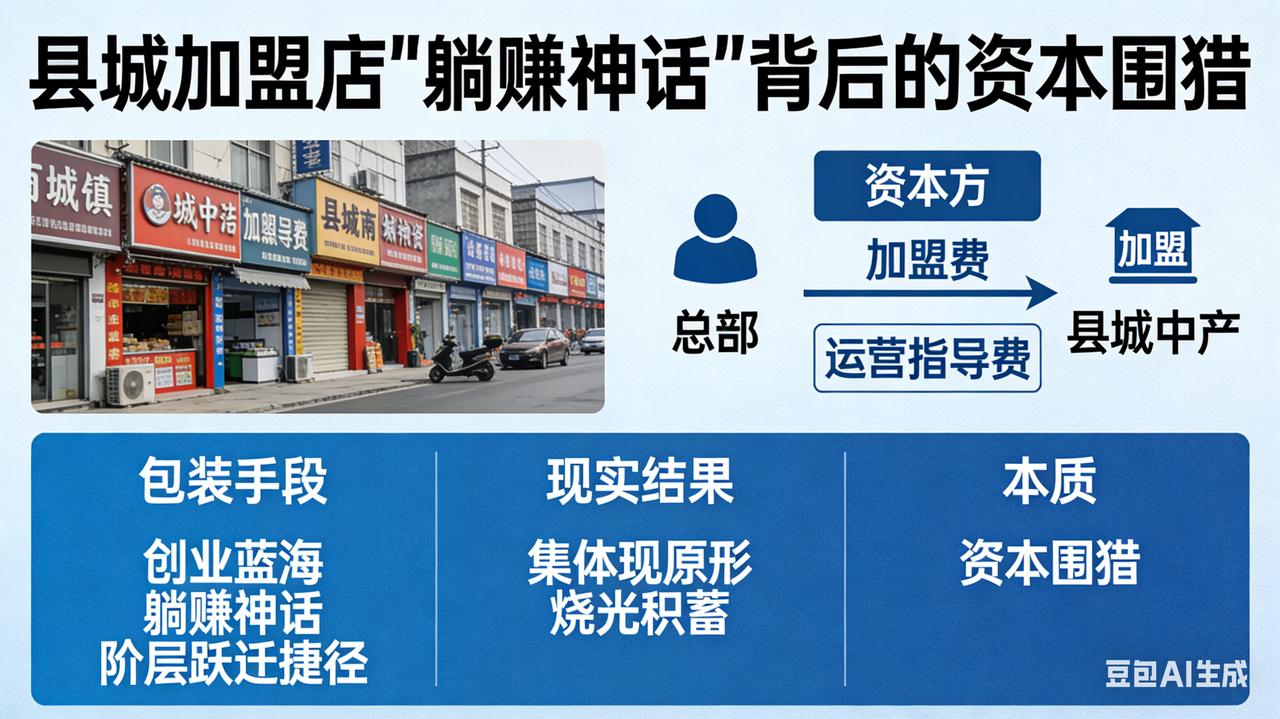 县城加盟潮退去，理性创业才是主旋律
 
县城加盟店集体现原形，本质是一场披着“创