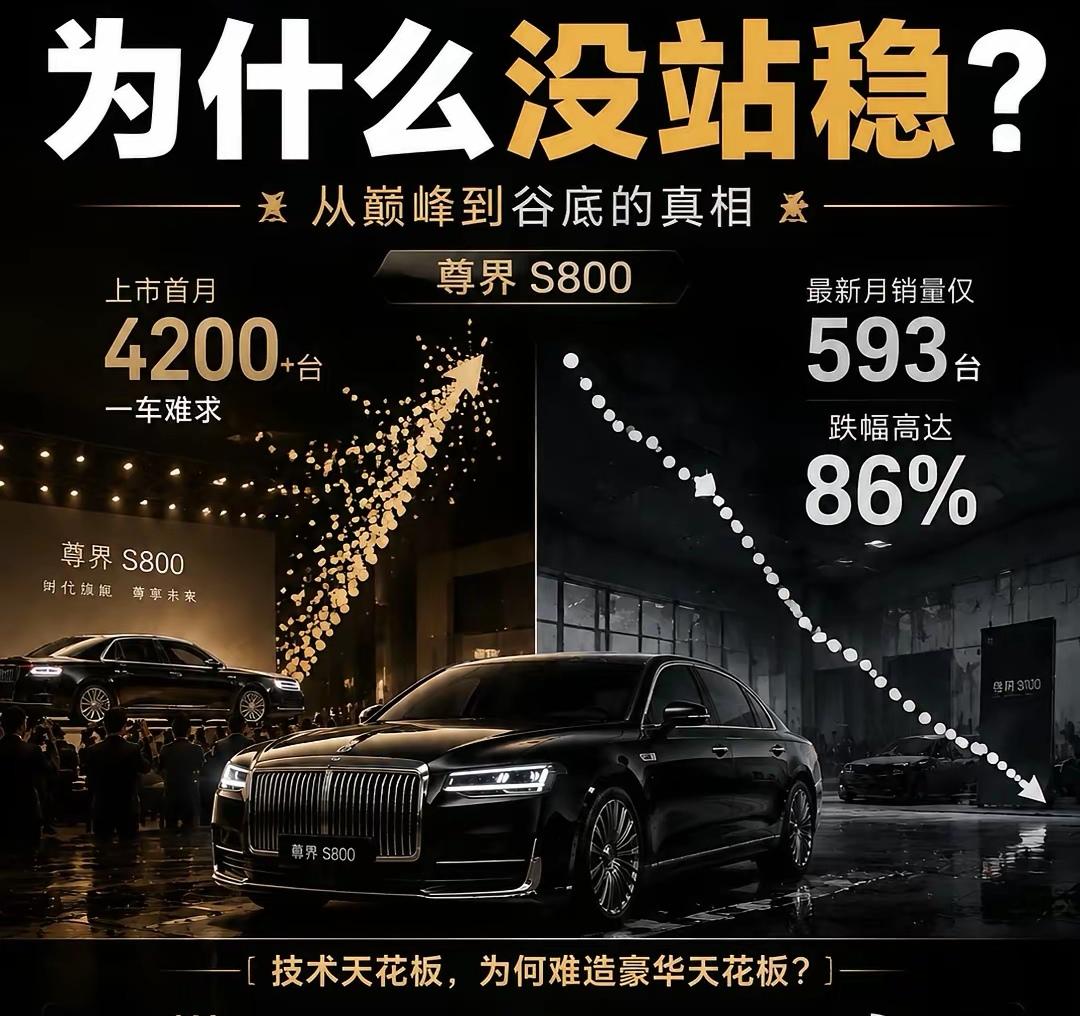 尊界的销量断崖式下跌，从月销超4000到月销不足1000。销量下滑核心是首批尝鲜