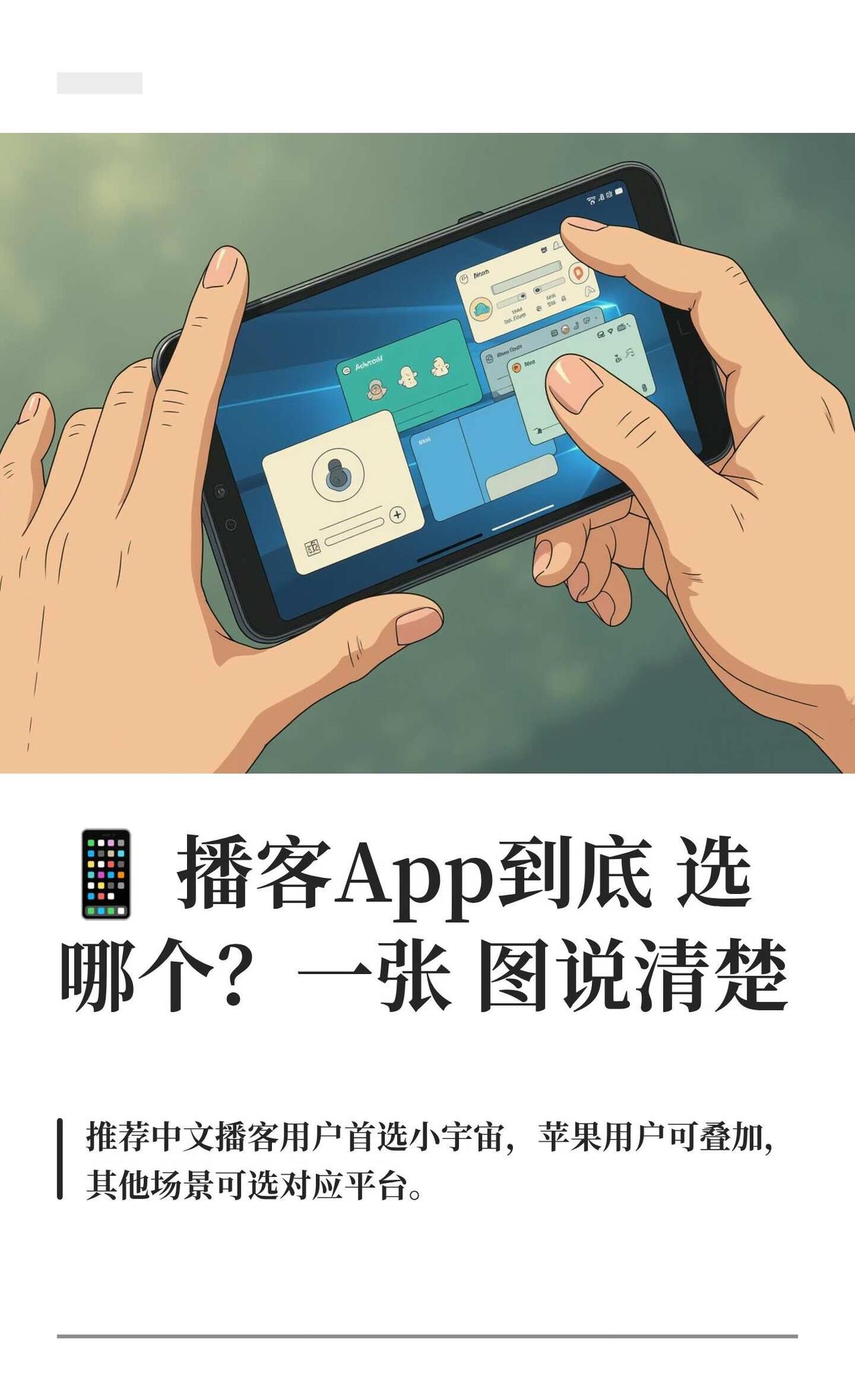 📱 播客App到底 选哪个？一张 图说清楚
小宇宙 软件分享 播客 推荐播客平