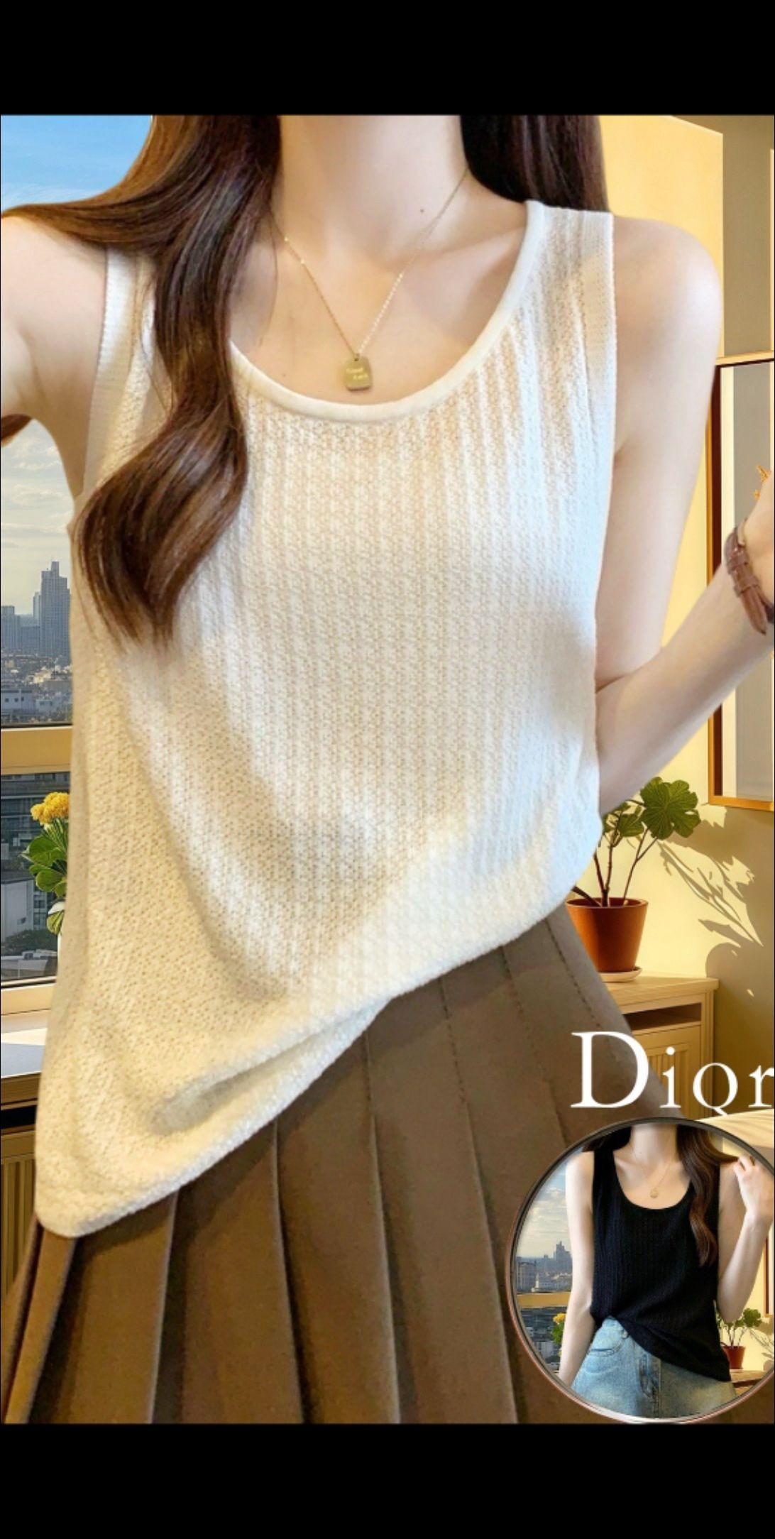 大码女孩夏天想穿得清凉又好看，这件冰丝针织吊带！冰丝面料，上身冰冰凉凉...