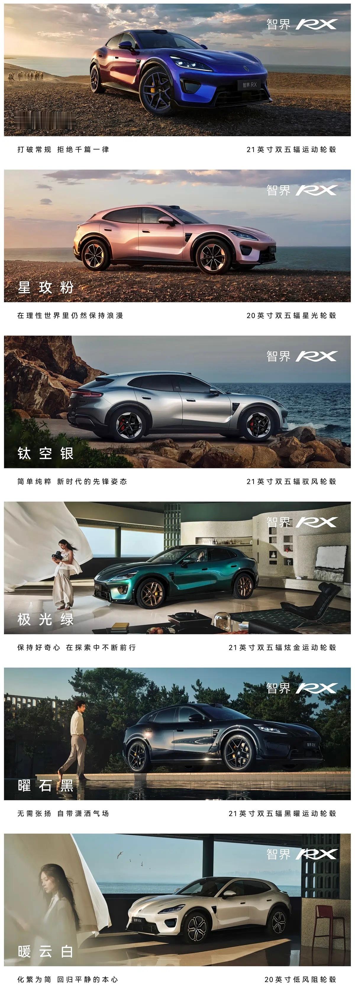 智界RX开启预售，共推出2款车型，预售价为29.98万元起和35.98万元起。闪